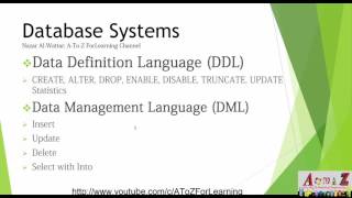 19- DDL Vs DML أيعازات تعريف البيانات مقابل أيعازات أدارة البيانات