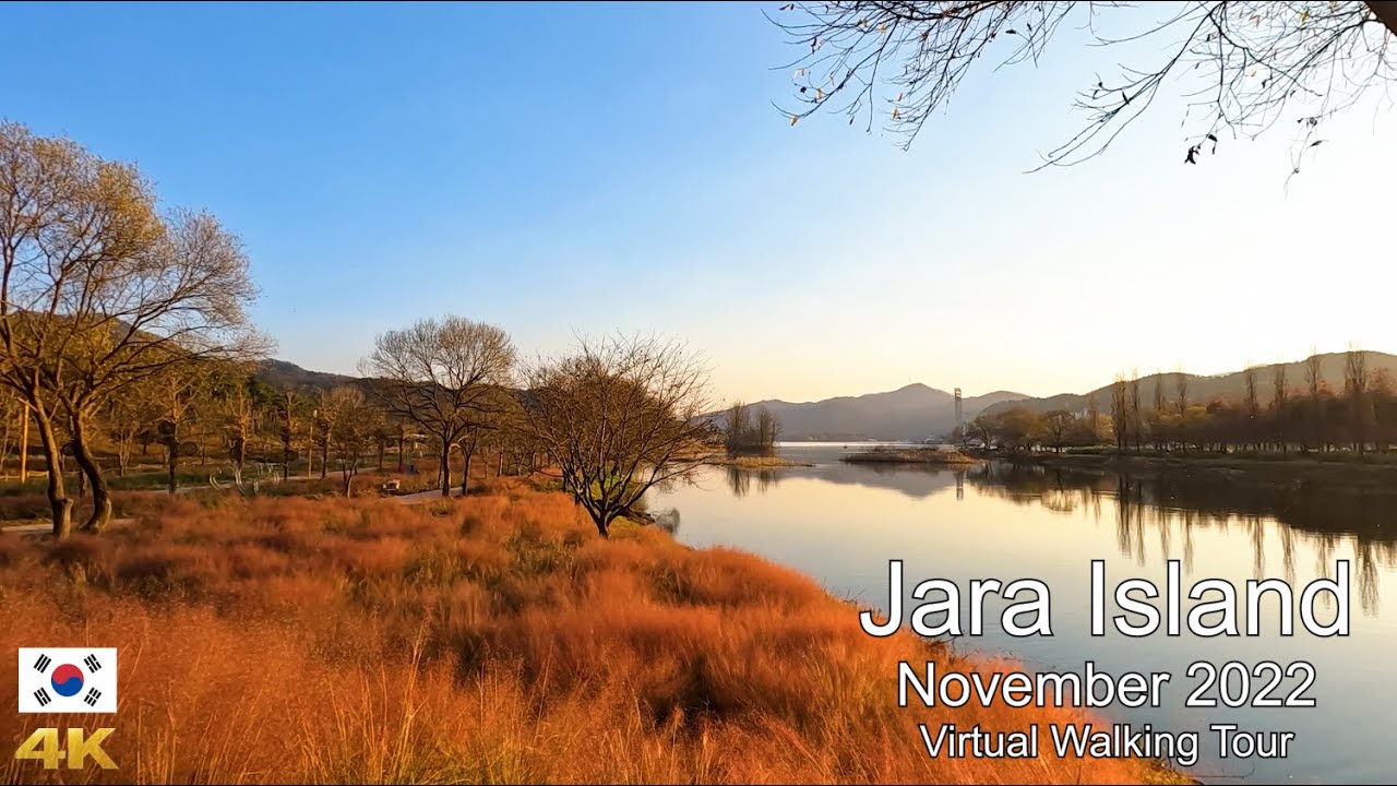 Korea Travel 🇰🇷 jara Island & Chuncheon Lake Cable Car [4k Virtual