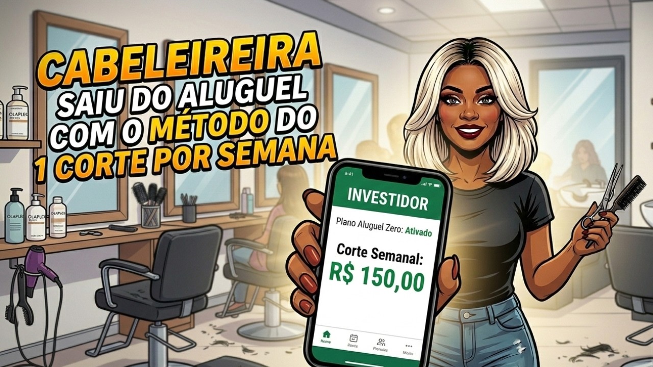 Como uma CABELEIREIRA usou o Valor de 1 Corte por Semana e SAIU do Aluguel em MENOS DE 1 ANO