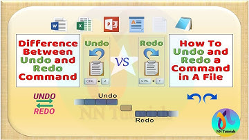 How To Use Undo and Redo Commands and What is the Difference Between These