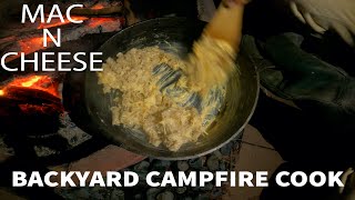 Backyard Campfire Cook - Mac N Cheese - ASMR