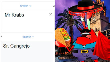 Mr. Krabs in different languages meme