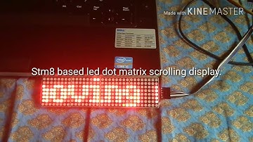 Stm8 based led dot matrix scroll message display