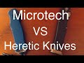 Microtech Knives VS Heretic knives: The single action showdown