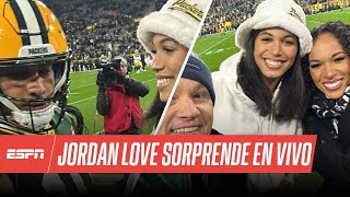 Jordan Love interrupts Ronika Stone's selfie with John Sutcliffe and MJ Acosta | Green Bay vs Eagles