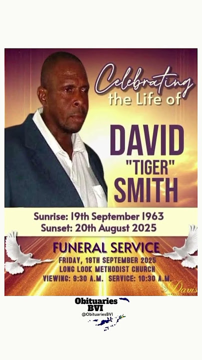 David Smith | Funeral Service Announcement #obituaries #bvi #obituariesbvi