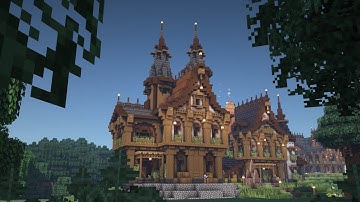 Fantasy Merchant House - Minecraft Build Process