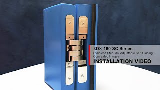 WEIDER - 3DX-160-SC Self Closing Stainless Steel 3D Concealed Hinge Installation Video