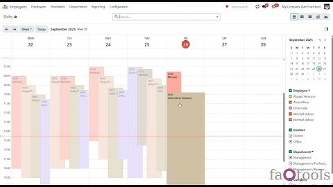 Odoo Flexible Timetables and Shifts v17 by faOtools overview