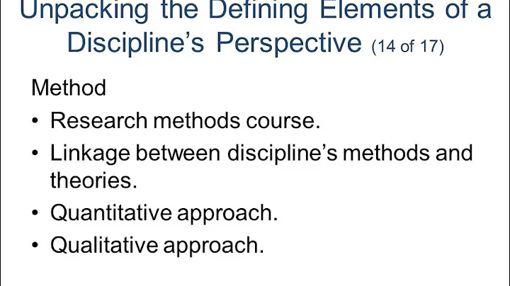 Interdisciplinary Studies - Lecture 2 - Part 6