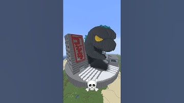 Minecraft Godzilla Build Battle - Noob vs Pro vs Hacker vs God #shorts #minecraft #godzilla