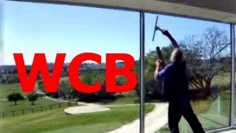 WINDOW CLEANING  ✅Scrubber Squeegee TWO HANDED FANNING WINDOWS WITH SWIVEL TYPE  SQUEEGEE.