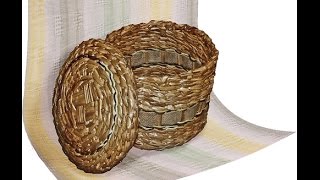 Декоративная корзинка из газетных трубочек Декоративная корзинка из газетных трубочек