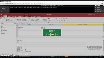 Insert, Delete, Move fields in design view.