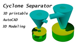 3d modeling of a Cyclone separator || AutoCAD || 3D modeling screenshot 2