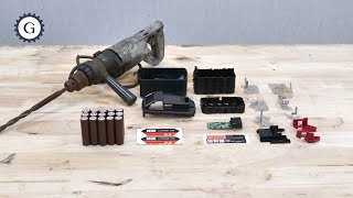 Vintage Electric Hammer Drill  Restoration and Conversion from 100V to 18V