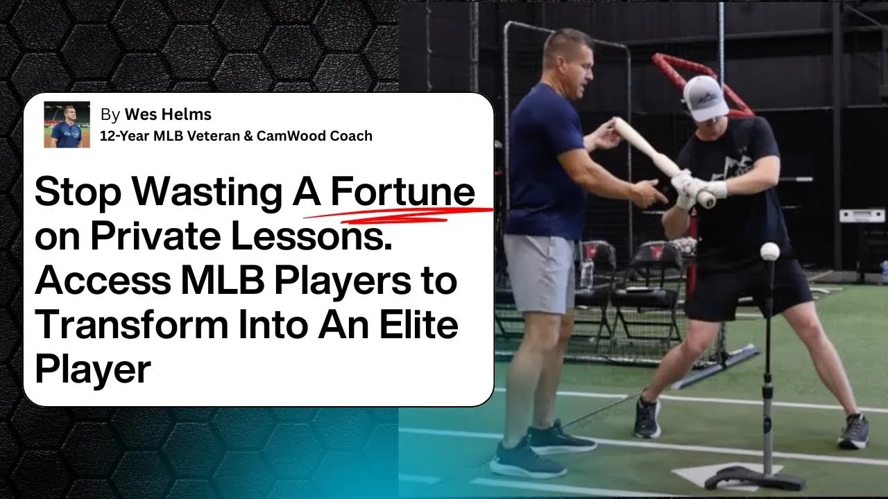 Wes Helms coaching a hitter — CamWood Elite intro video