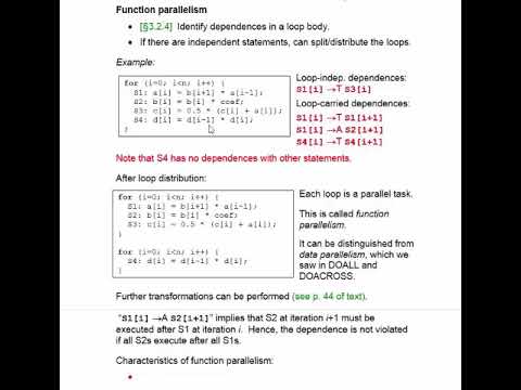 Lecture 5c. Function parallelism