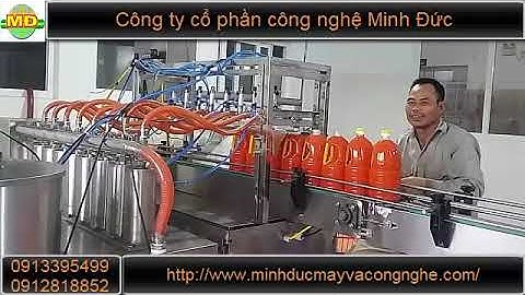 Máy chiết đóng chai tương ớt -  CTCP Công Nghệ Minh Đức