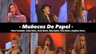 Muñecos De Papel - Pedro Fernández, Sasha Sokol, Ricky Martin (Letra) | Alcanzar Una Estrella II