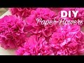 How to make Pom Pom crepe paper flowers craft | DIY crepe paper flowers ( Mass Crafts)