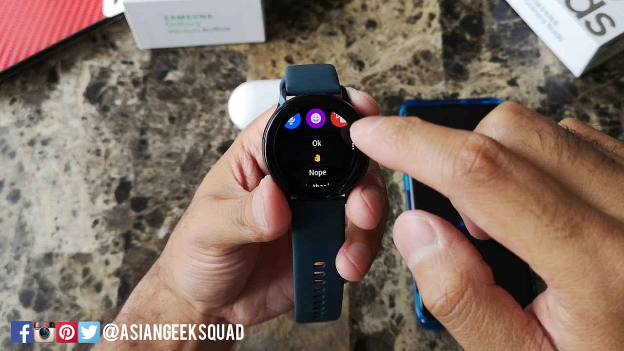 can you text on the samsung galaxy watch active