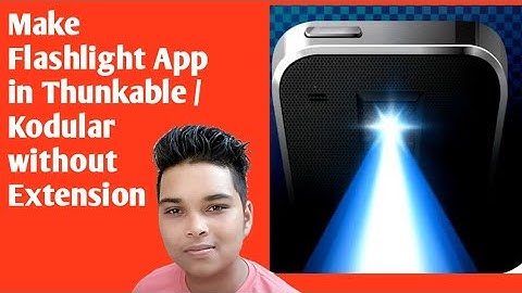 How to make flashlight app in Thunkable, Kodular, Appybuilder less block and super easy