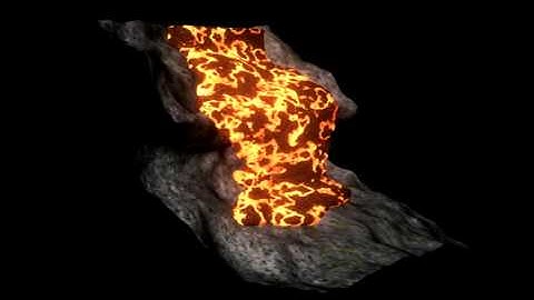 Lava simulation Real flow
