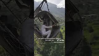 Drone video shows harrowing Pakistan cable car ordeal