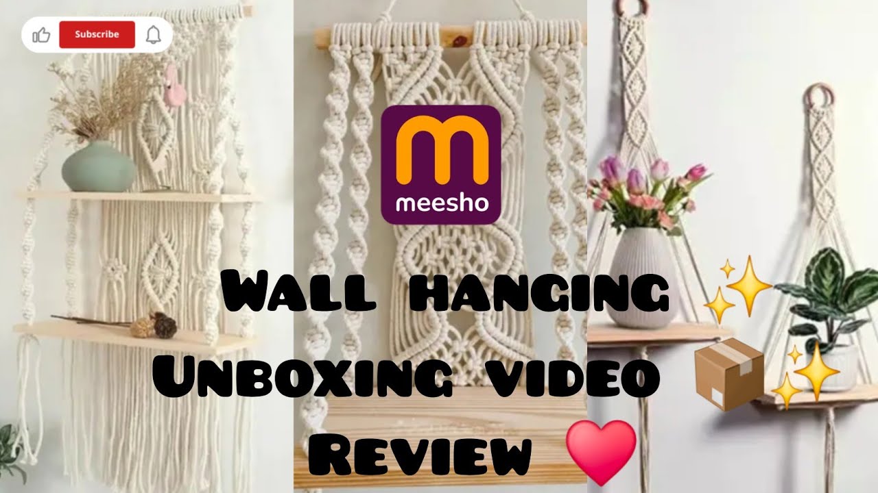 wall hanging ️📦decor for home👎👍meesho unboxing 💖review meeshoreviews 