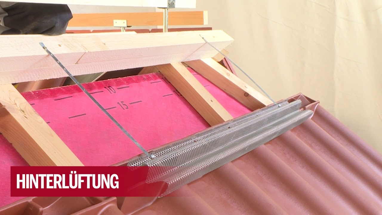 dachboden belüftung How-to-videos dach: hinterlüftung