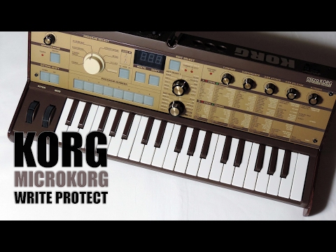 Korg MICROKORG write protect fonction ON/OFF TUTORIAL