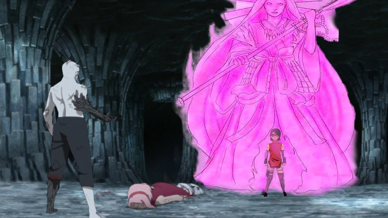 Sasuke & Naruto and Sarada & Sakura vs Shin Uchiha - Boruto: Naruto...