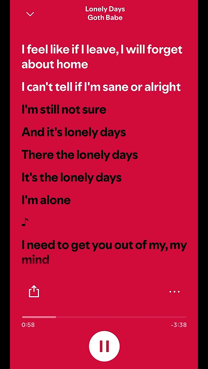 Lonely Days by Goth Babe @gothbabemusic