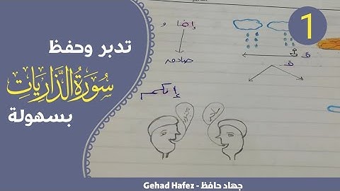 حفظ سورة الذاريات بسهوله الجزء الأول