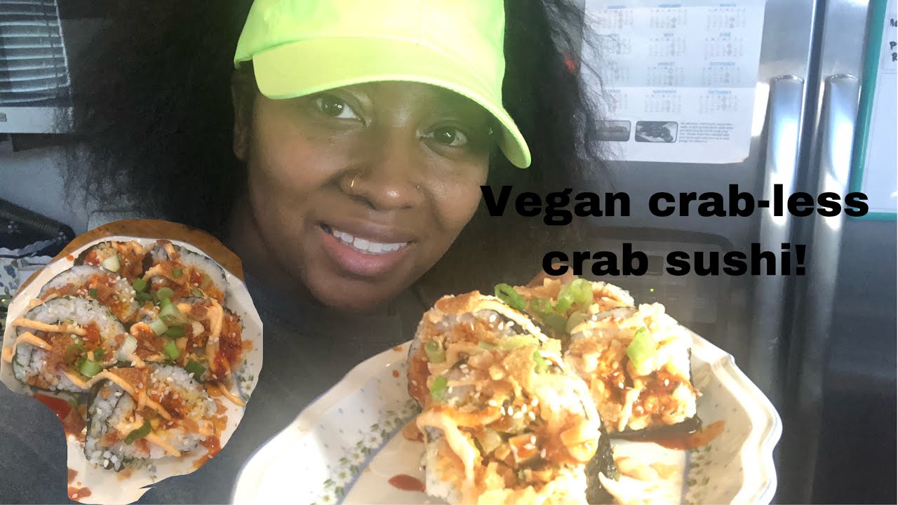 Crabless crab vegan sushi YouTube