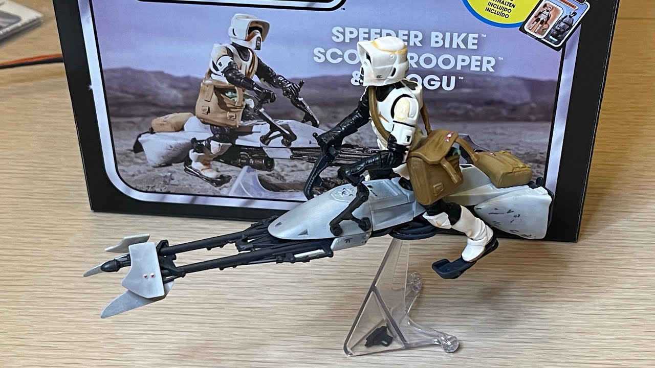 Star Wars The Mandalorian Speeder Bike 🏍️ Scout Trooper & Grogu