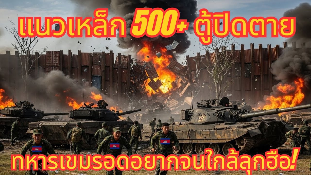 ด่วน ปิดตายชายแดน! กำแพงเหล็กเกิน 500 ตู้ ปิดล้อมทุกเส้นทาง กองทัพเขมรอดอยากจนใกล้แตกหัก!