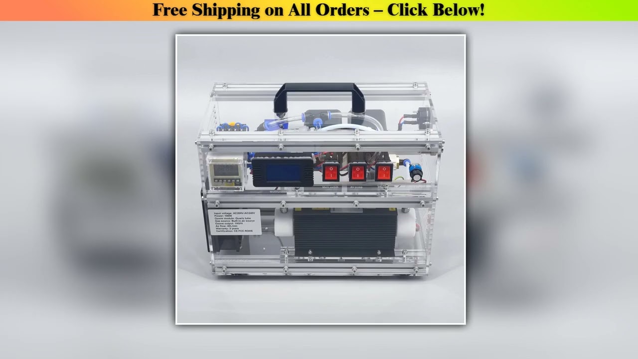 CE FCC ROHS 6SQY 10G 40L 10g/h 10gram adjustable acrylic shell ozone generator disinfection