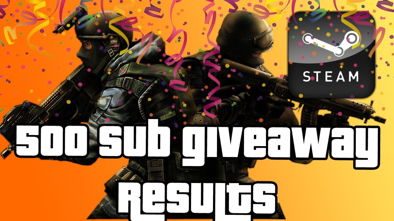 results 500 subscriber giveaway