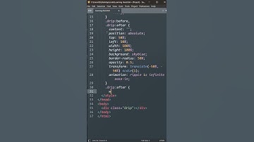 Drip animation using html and css.