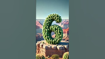 10-Second Countdown in the Grand Canyon: 3D Cactus Numbers 🌵⏳