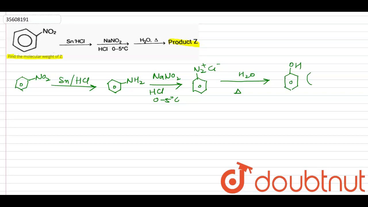 Find the molecular weight of Z. YouTube