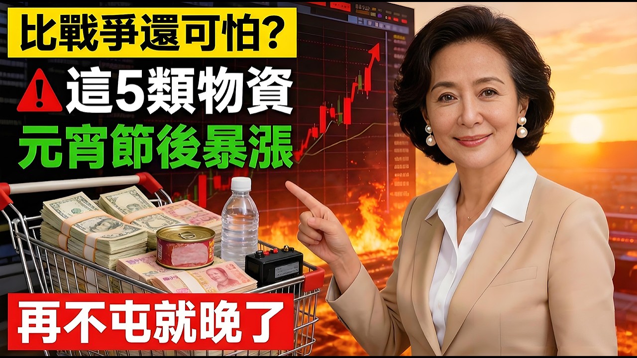 比戰爭還可怕？2026年2月最後提醒：這5類物資將在元宵節後暴漲，關鍵時刻能救命！#2026生存危機  #物資囤積 #元宵節暴漲