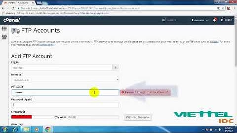 Hướng dẫn tạo tài khoản FTP trên hệ thống Hosting cPanel