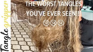 How to effectively detangle MATTED TANGLED KNOTTED hair easily!