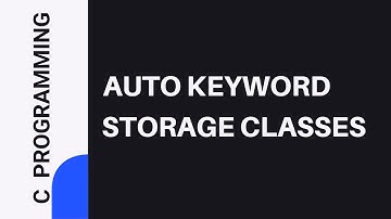 Auto keyword | Storage Classes in C Programming | learn C programming in hindi