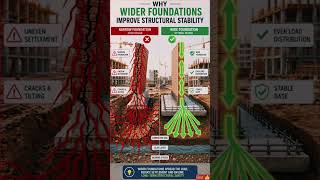 Narrow foundation vs wider foundation #shortsfeed #shorts #civilengineering #InsightExamPrep