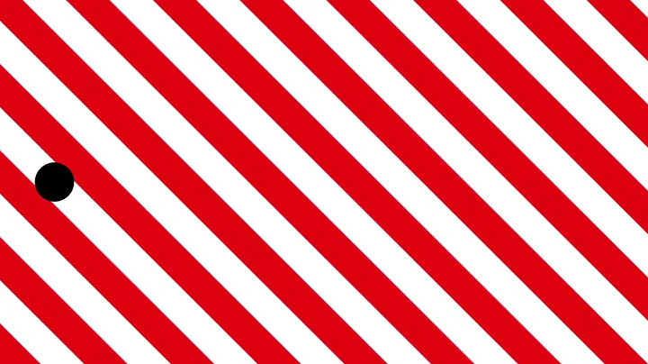 Ball Moving Horizontally Over Diagonal Optokinetic Stripes