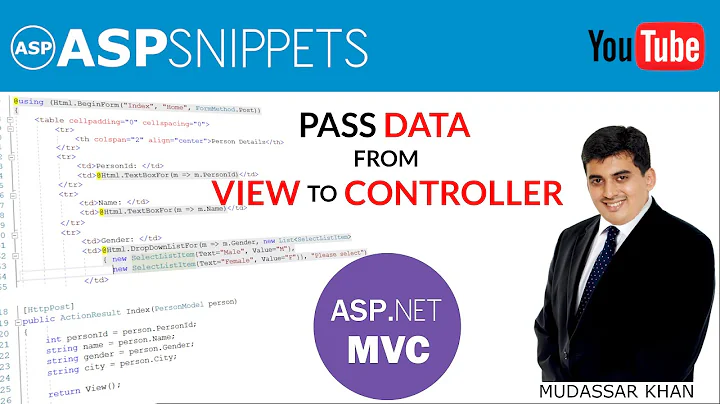 How to Pass (Get) data from View to Controller in ASP.Net MVC Razor